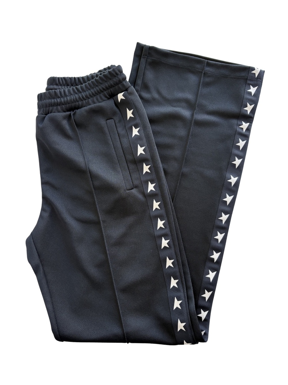 Golden Goose Black Track Pants with Star Detail, Size Small Streetwear Rich Mom - Picture 2 of 16